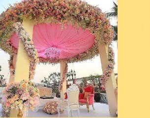 Circular Floral Dome Mandap - Event Management Ranakpur Kumbhalgarh